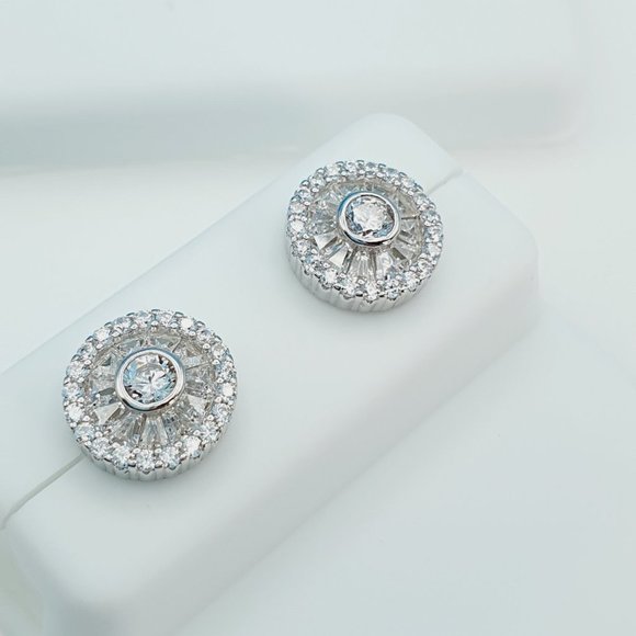 925 Sterling Silver Cubic Zirconia Earrings, U19254783 - Picture 11 of 11